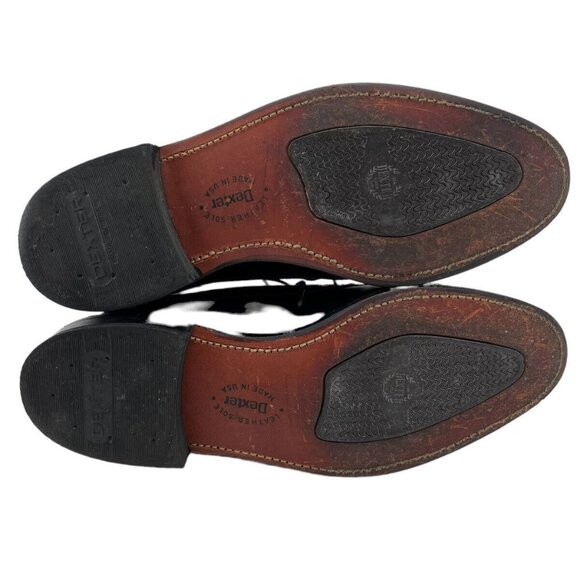 Dexter Mens Shoes Leather Oxford Black Size 8 M  EUC USA 536978 - Picture 5 of 10